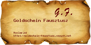 Goldschein Fausztusz névjegykártya